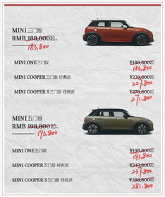 寶馬MINI全系車型價格下調，今日起正式生效，配件銷售同步優化